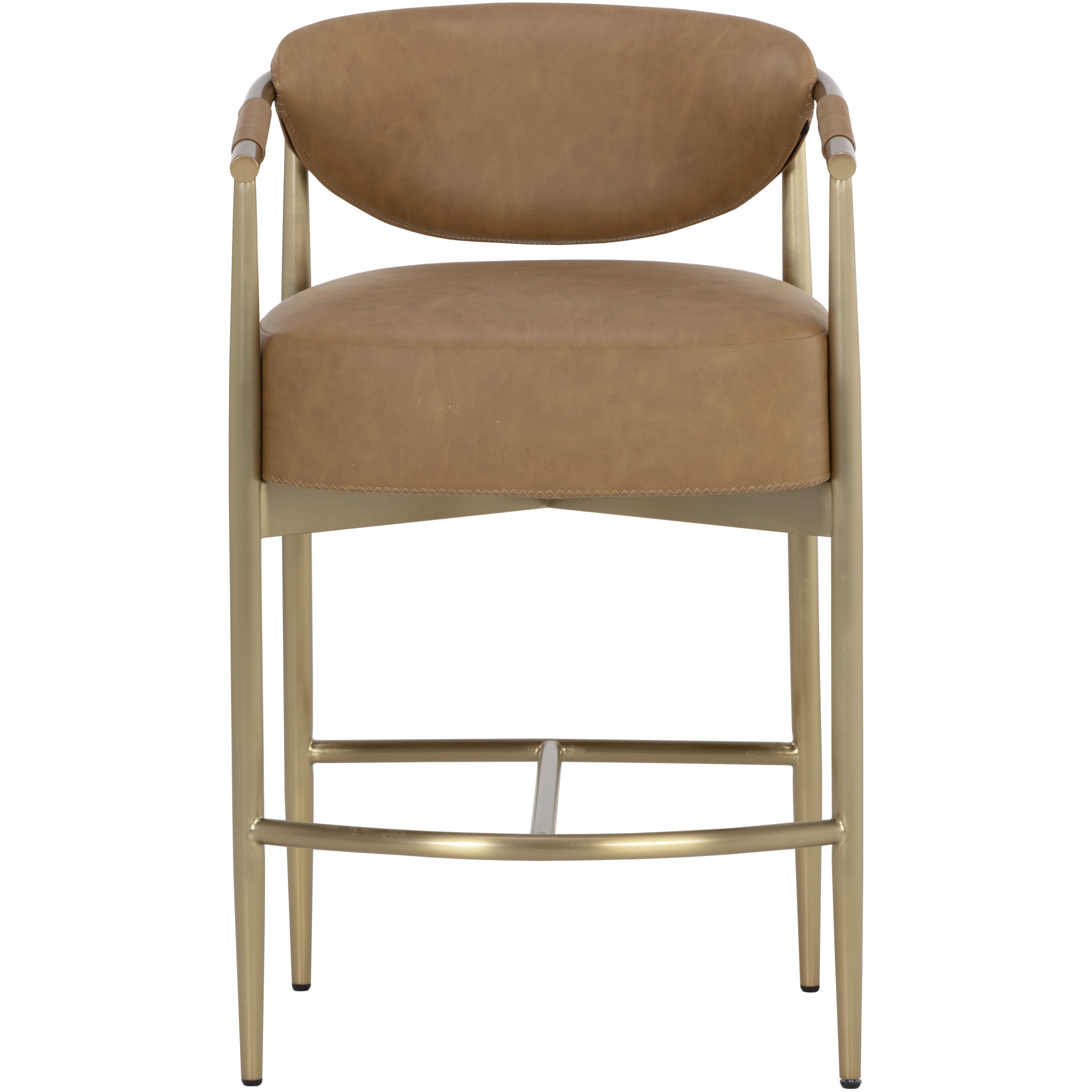 Heloise 36 inch Milliken Cognac Counter Stool